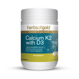 Calcium K2 With D3 By Herbs Of Gold 90 Tablets Hv/vitamins