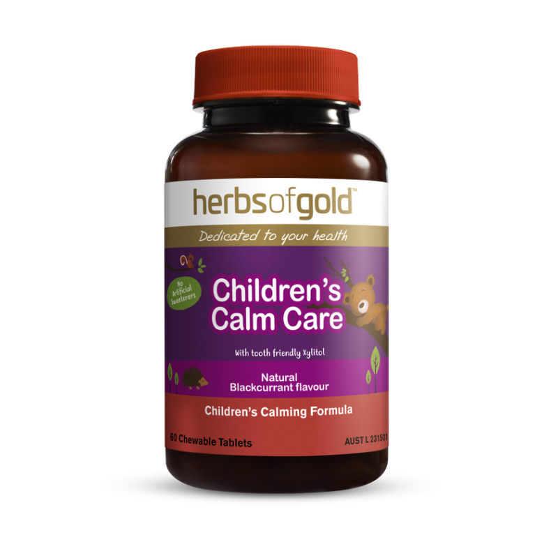 Childrens Calm Care By Herbs Of Gold 60 Tablets / Blackcurrant Hv/vitamins