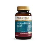 Ginkgo Biloba 6000 By Herbs Of Gold 60 Capsules Hv/vitamins