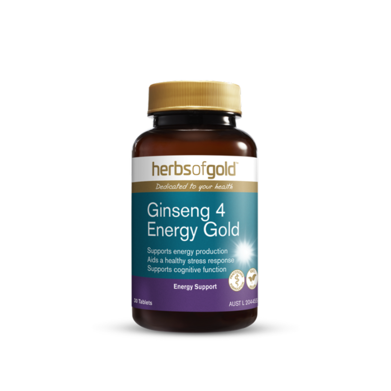 Ginseng 4 Energy Gold By Herbs Of 30 Tablets Hv/vitamins