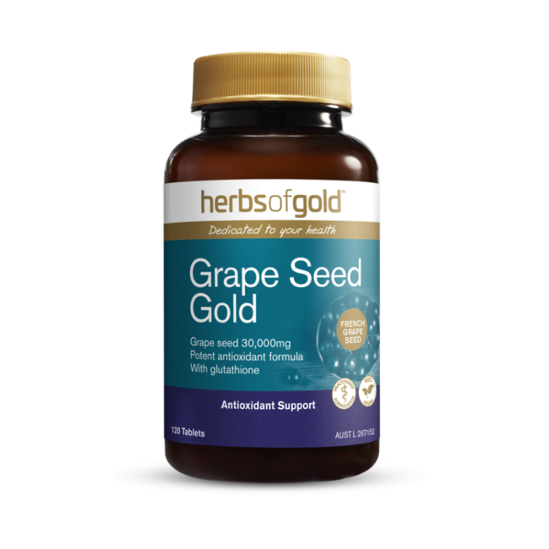 Grape Seed Gold By Herbs Of 120 Tablets Hv/vitamins