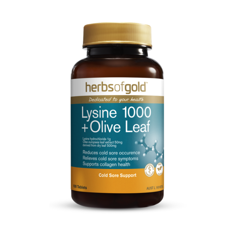 Lysine 1000 + Olive Leaf By Herbs Of Gold Hv/vitamins