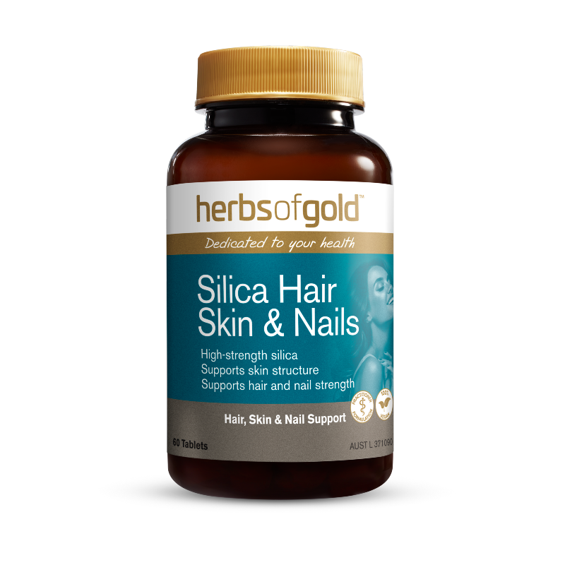 Silica Hair Skin & Nails By Herbs Of Gold 60 Tablets Hv/vitamins