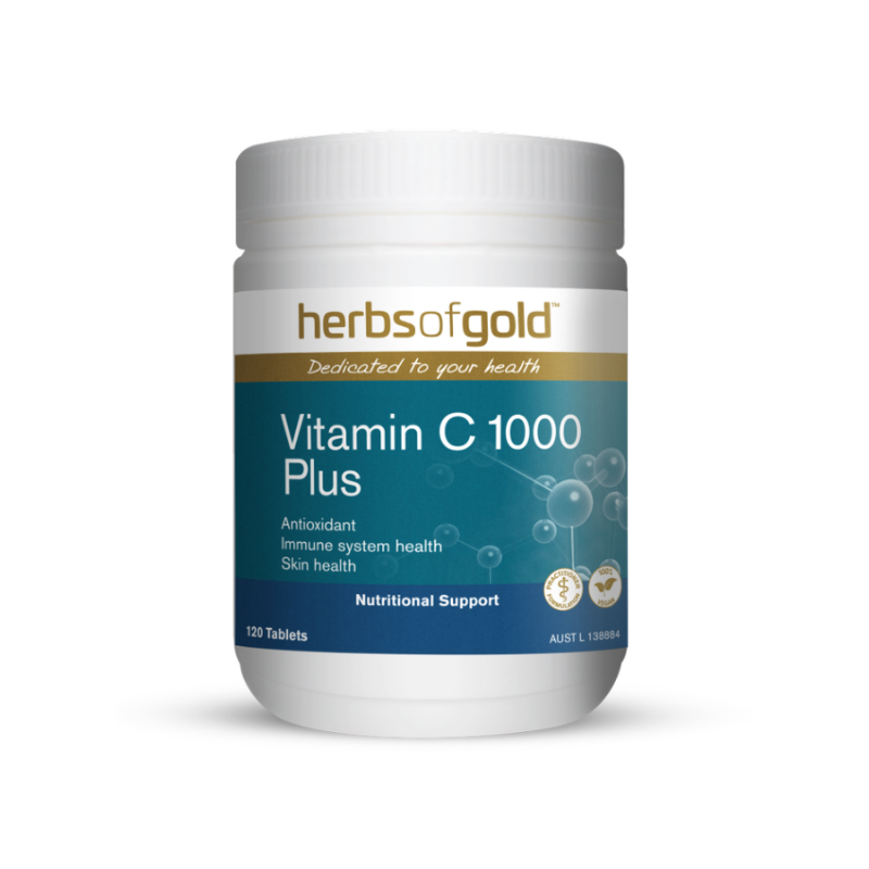 Vitamin C 1000 Plus By Herbs Of Gold 120 Tablets Hv/vitamins