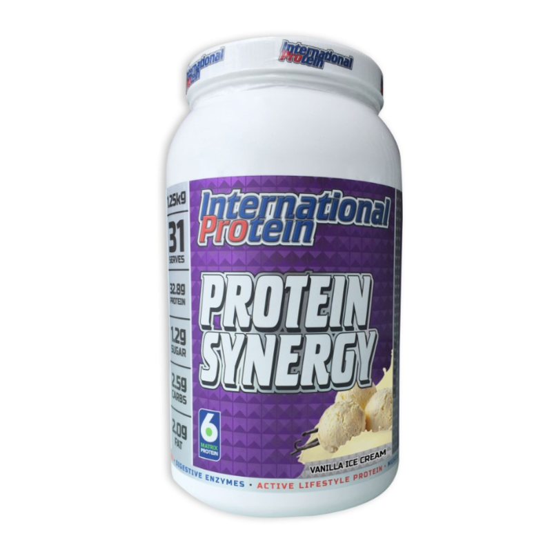 Protein Synergy By International 1.25Kg / Vanilla Ice Cream Protein/whey Blends