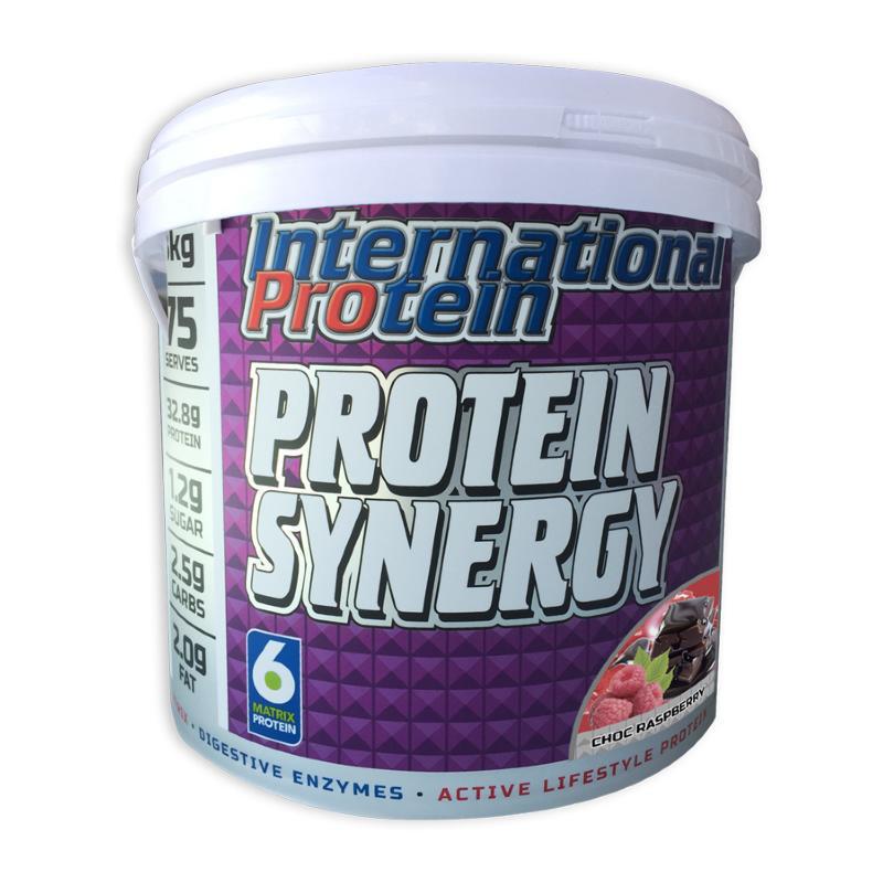 Protein Synergy By International 3Kg / Choc Raspberry Protein/whey Blends