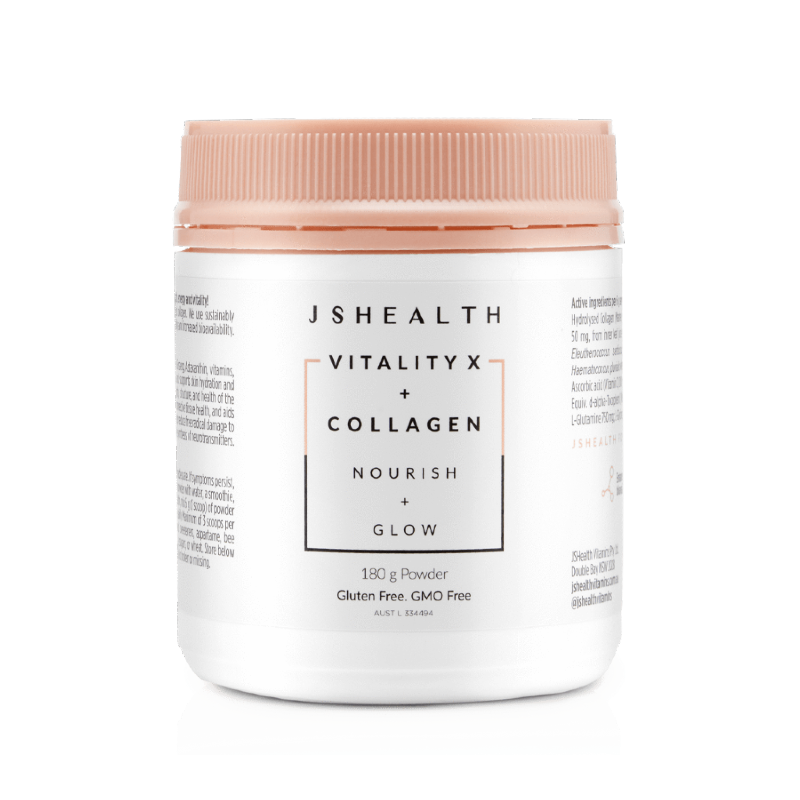 Vitality X + Collagen By Jshealth 180G / Natural Blueberry Protein/collagen & Gelatin