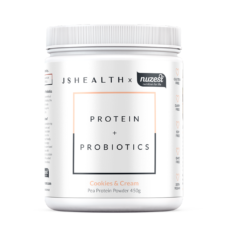 Protein + Probiotics By Jshealth 450G / Cookies And Cream Protein/vegan & Plant