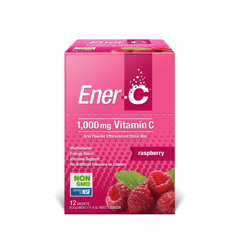 Ener-C Effervescent Vitamin C 1000Mg By Martin & Pleasance 12 Serves / Raspberry Hv/general Health