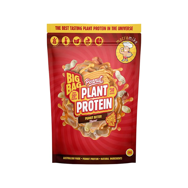 Peanut Plant Protein By Macro Mike 1Kg / Caramel Cinnamon Bun Protein/vegan &