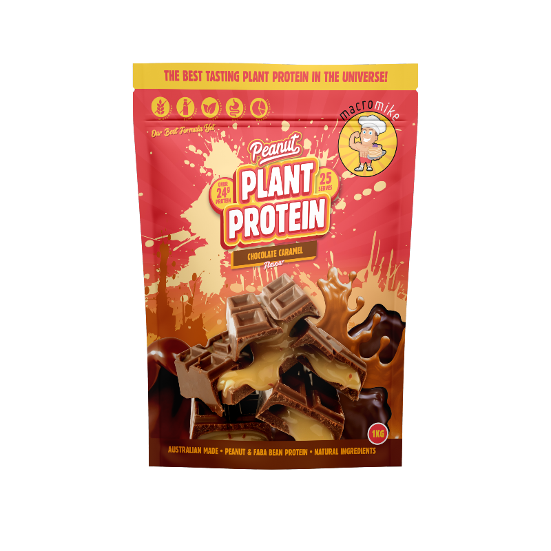 Peanut Plant Protein By Macro Mike 1Kg / Chocolate Caramel Protein/vegan &