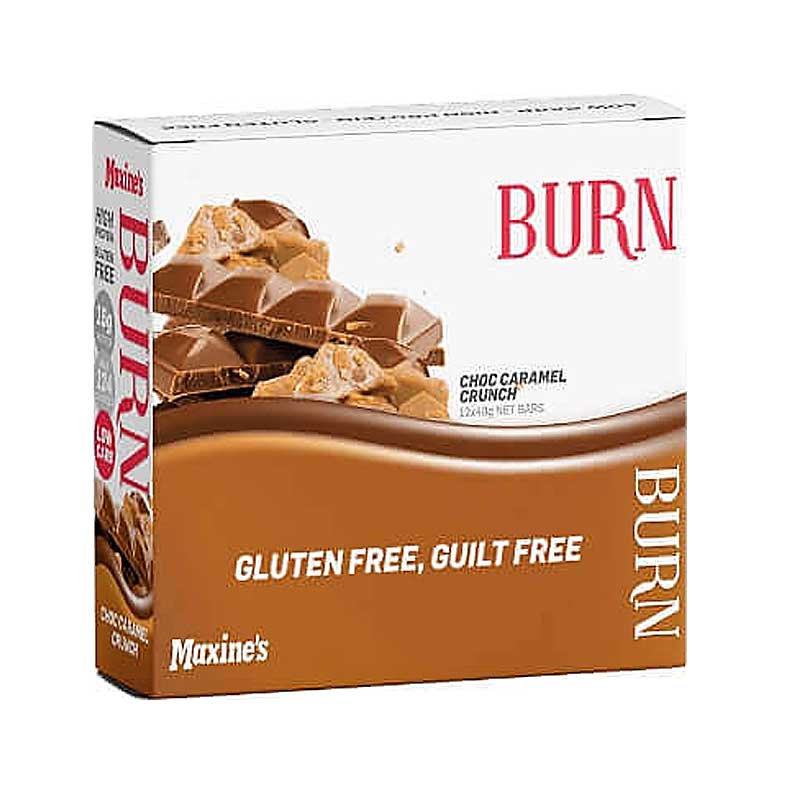 Burn Protein Bars By Maxines Box Of 12 / Choc Caramel Crunch Protein/bars & Consumables