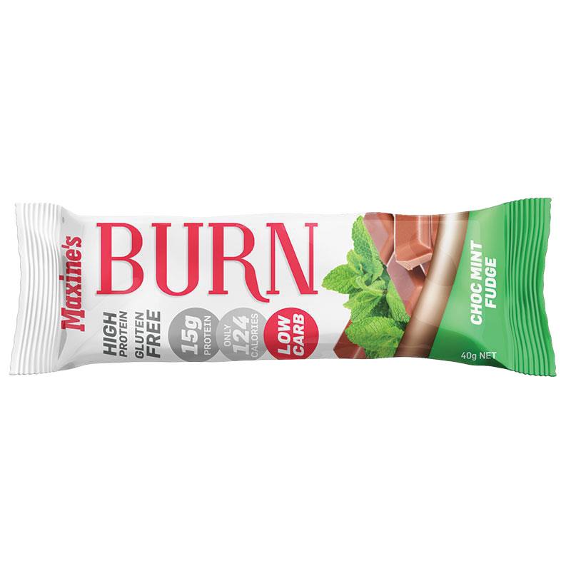 Burn Protein Bars By Maxines 40G / Choc Mint Fudge Protein/bars & Consumables