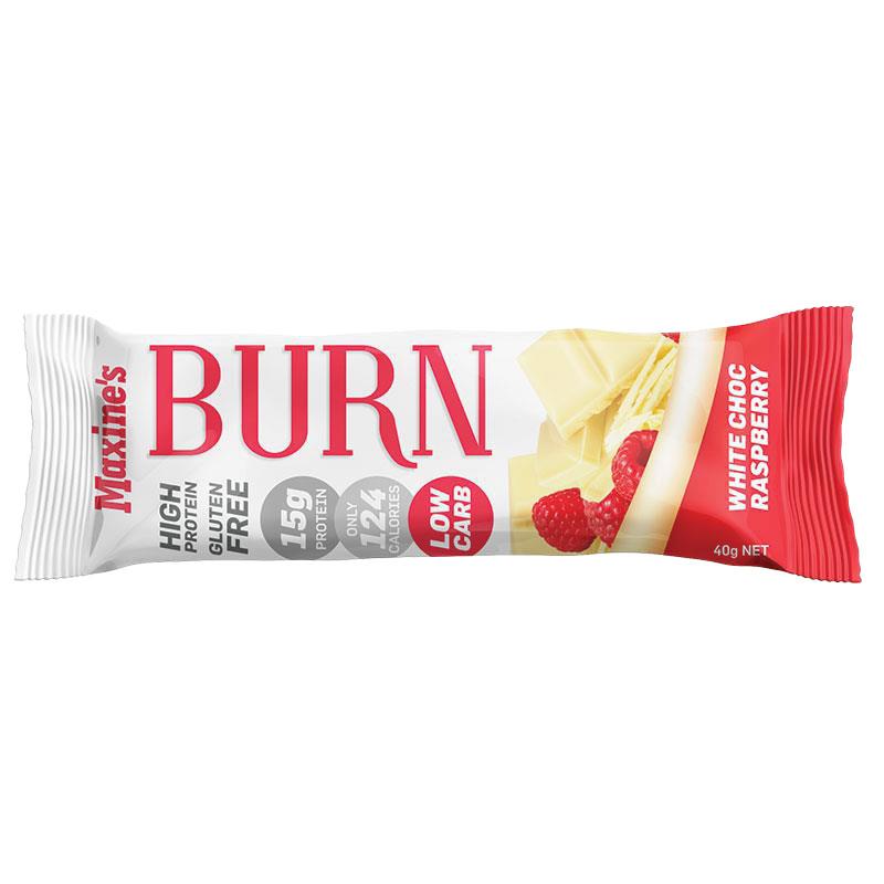 Burn Protein Bars By Maxines 40G / White Choc Raspberry Protein/bars & Consumables