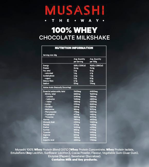 100% Whey By Musashi Protein/whey Blends