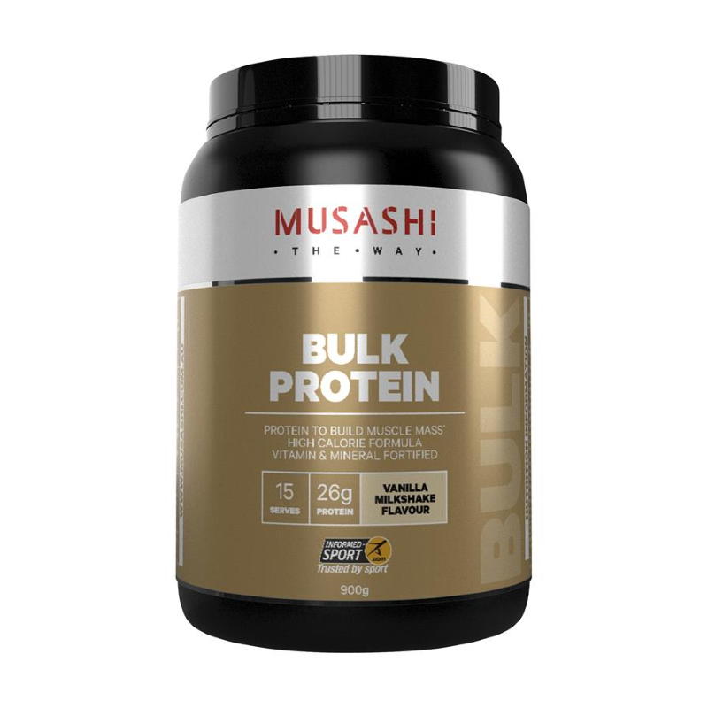 Bulk Protein By Musashi 900G / Vanilla Milkshake Protein/mass Gainers