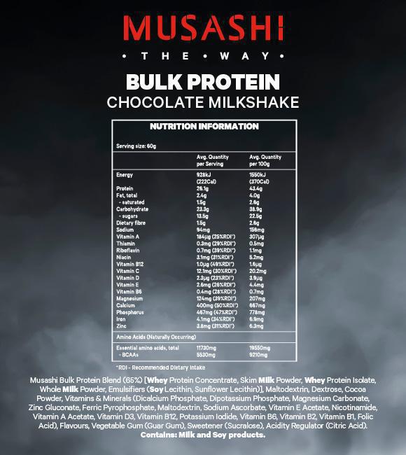 Bulk Protein By Musashi Protein/mass Gainers