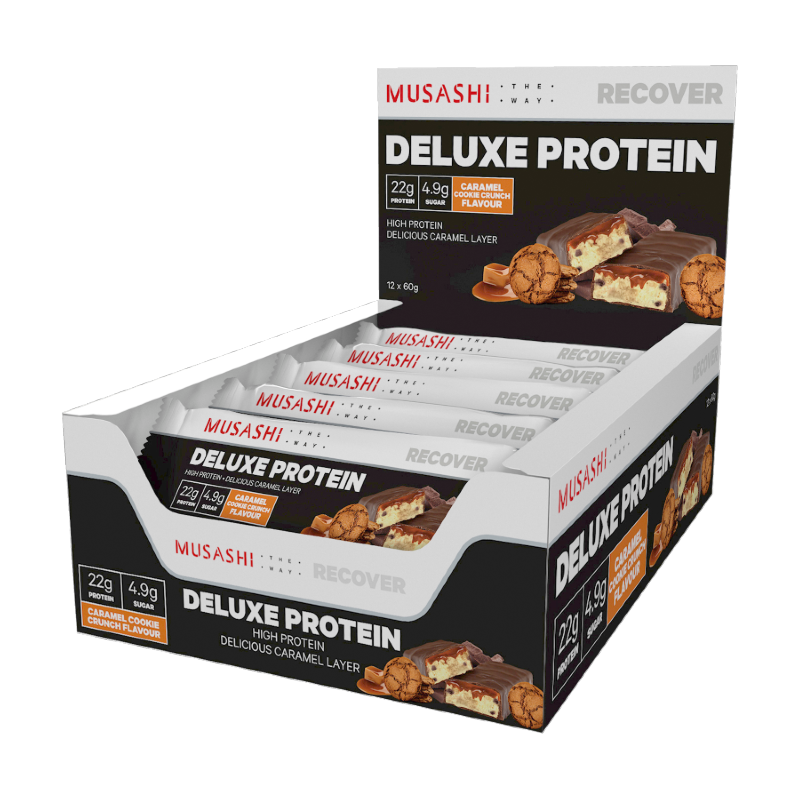 Deluxe Protein Bar By Musashi Box Of 12 / Caramel Cookie Crunch Protein/bars & Consumables