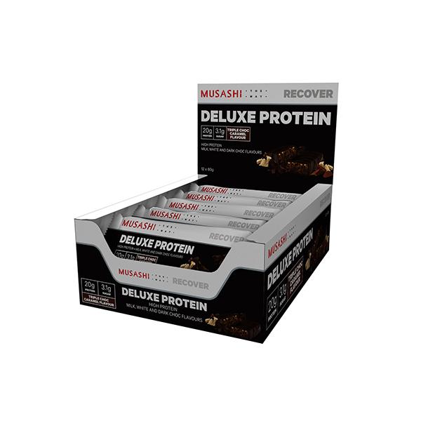 Deluxe Protein Bar By Musashi Box Of 12 / Triple Choc Caramel Protein/bars & Consumables