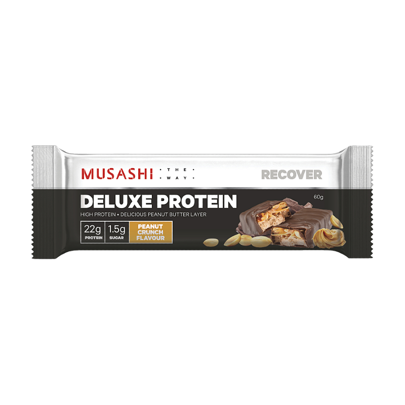 Deluxe Protein Bar By Musashi 60G / Peanut Crunch Protein/bars & Consumables