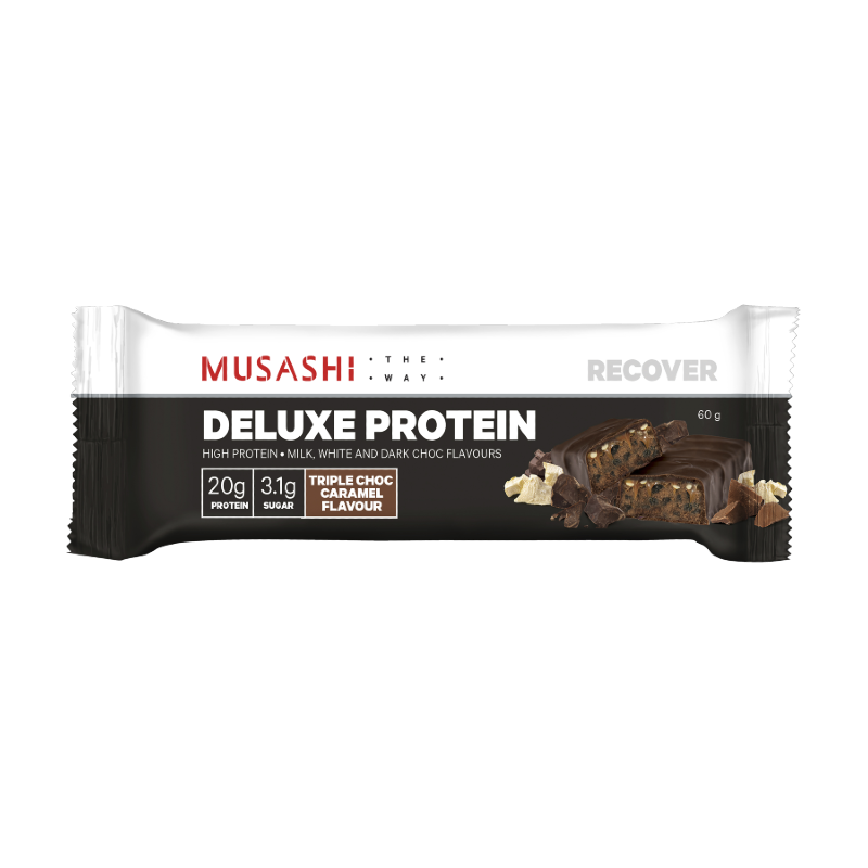 Deluxe Protein Bar By Musashi 60G / Triple Choc Caramel Protein/bars & Consumables