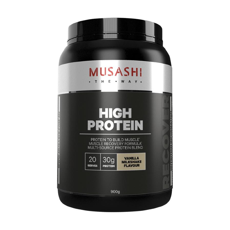 High Protein Powder By Musashi 900G / Vanilla Protein/whey Blends