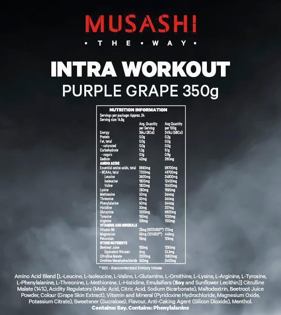 Intra Workout By Musashi Sn/amino Acids Bcaa Eaa