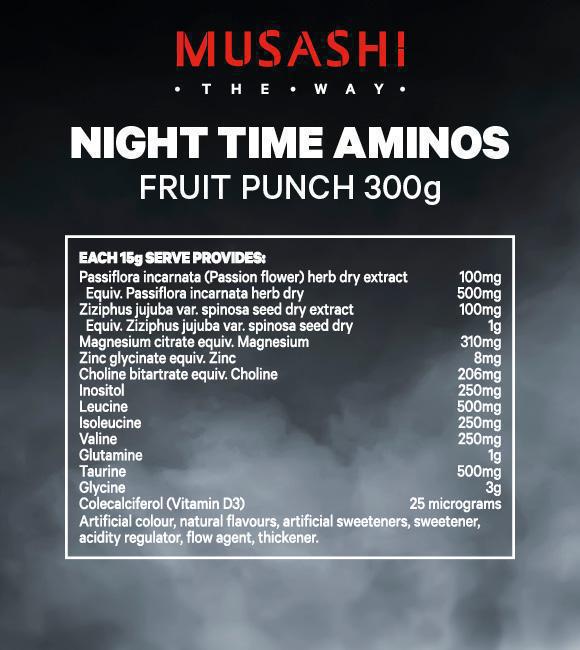 Night Time Aminos By Musashi Sn/amino Acids Bcaa Eaa