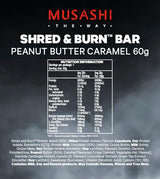 Shred & Burn Protein Bar By Musashi Protein/bars Consumables