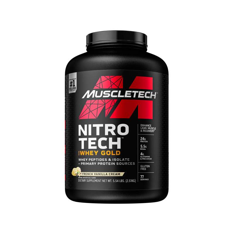 Nitro Tech Whey Gold By Muscletech 76 Serves / French Vanilla Cream Protein/whey Blends