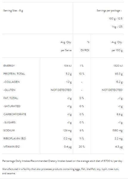 Beef Bone Broth Powder By Nutra Organics Hv/food & Cooking Products