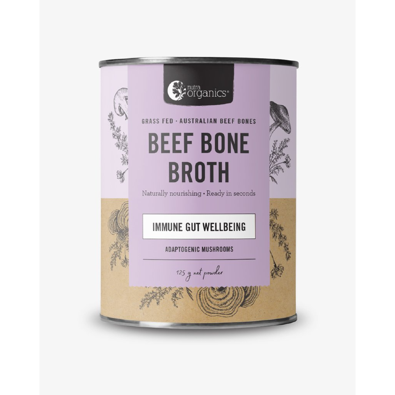 Beef Bone Broth Powder By Nutra Organics 125G / Adaptogenic Mushroom Hv/food & Cooking Products