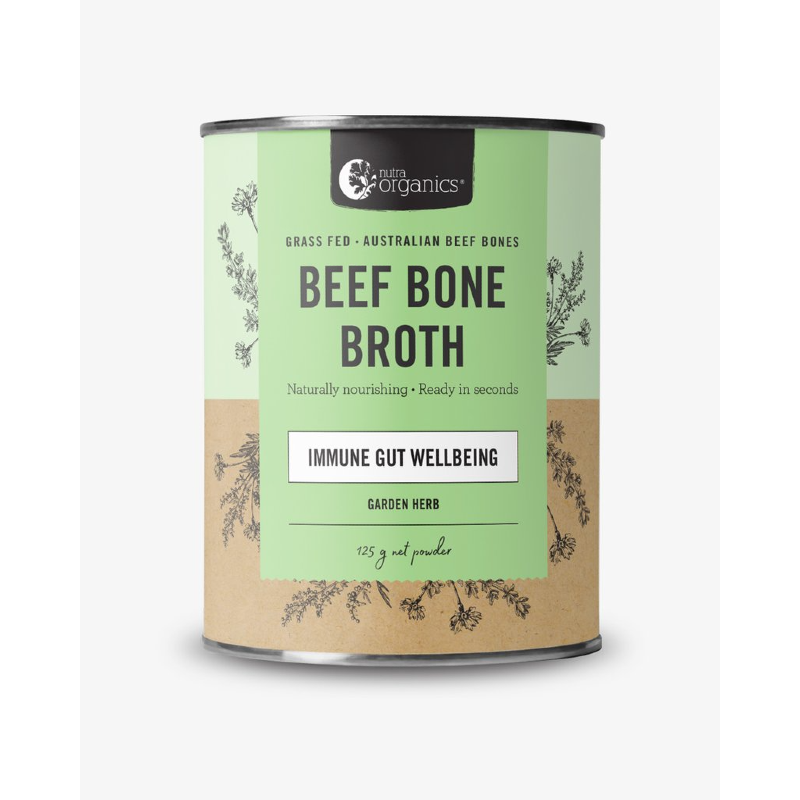 Beef Bone Broth Powder By Nutra Organics 125G / Garden Herb Hv/food & Cooking Products