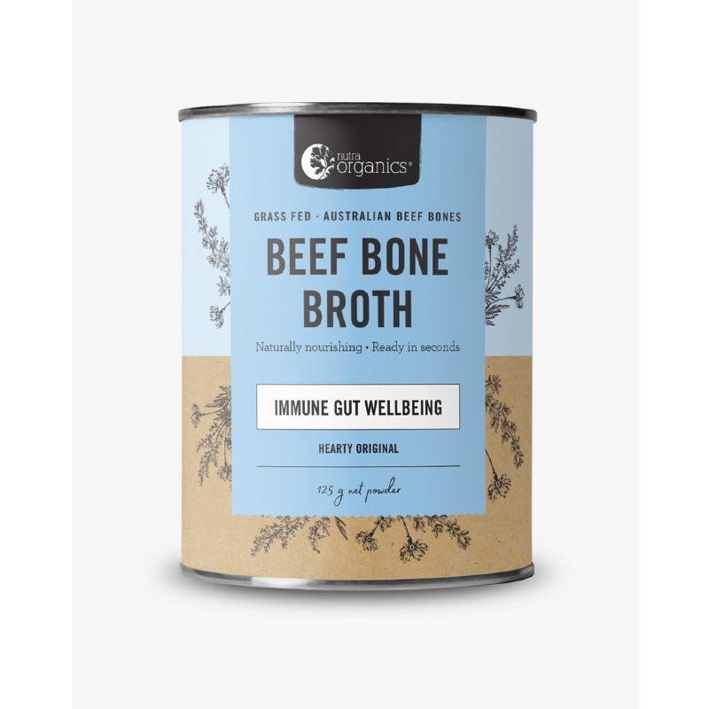 Beef Bone Broth Powder By Nutra Organics 125G / Hearty Original Hv/food & Cooking Products