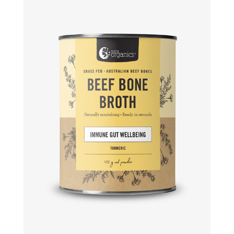 Beef Bone Broth Powder By Nutra Organics 125G / Turmeric Hv/food & Cooking Products