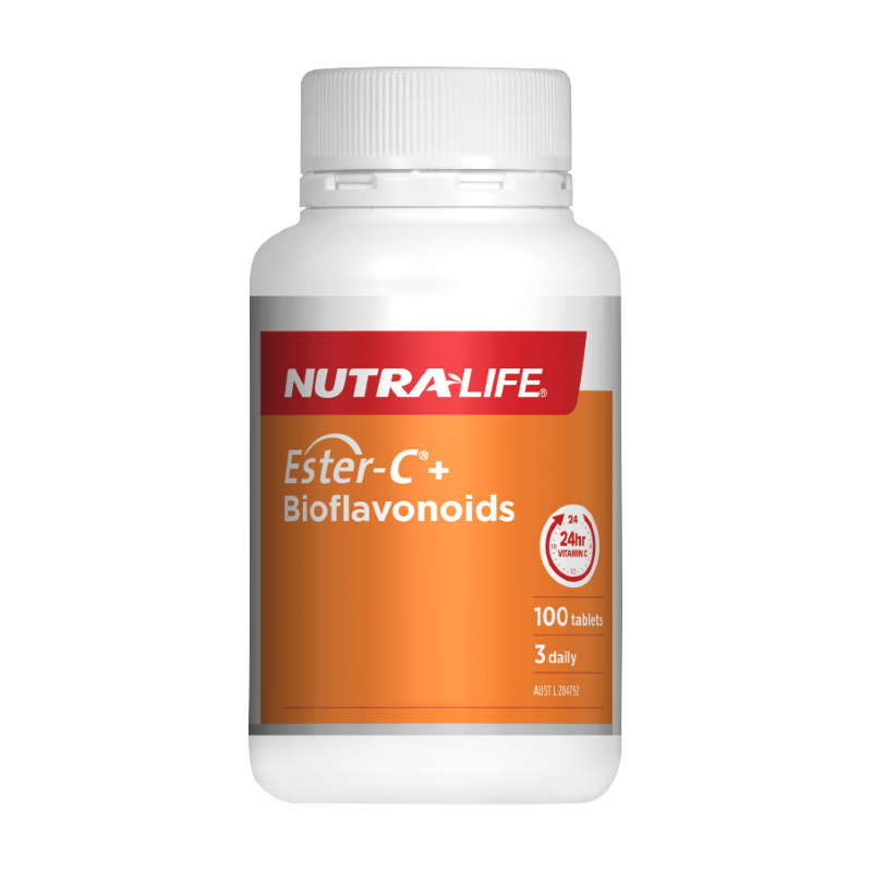 Ester-C+ Bioflavonoids By Nutra-Life 100 Tablets Hv/vitamins