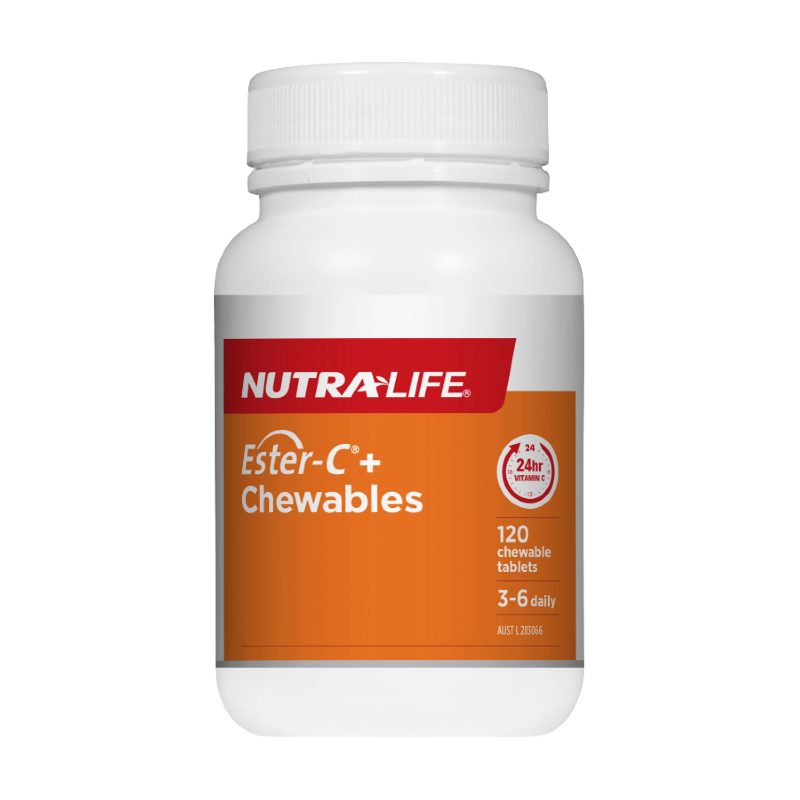 Ester-C+ Chewable By Nutra-Life 120 Tablets / Lemon Lime Hv/vitamins