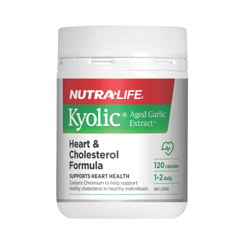 Kyolic Aged Garlic Extract Heart & Cholesterol Formula By Nutra-Life 120 Capsules Hv/vitamins