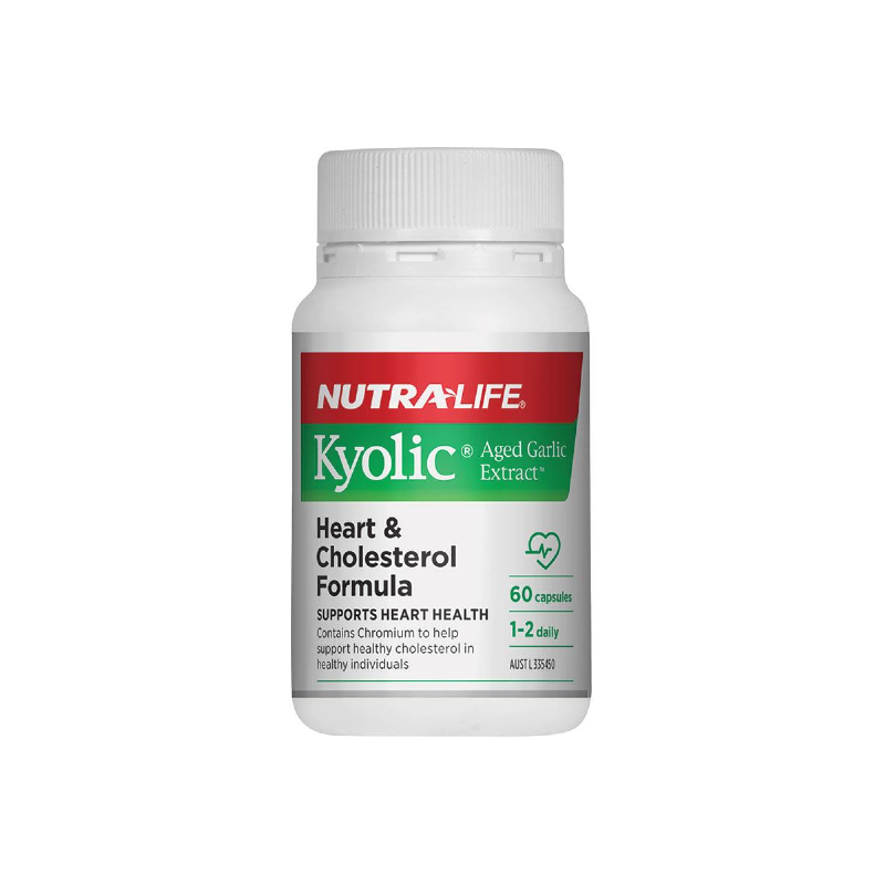 Kyolic Aged Garlic Extract Heart & Cholesterol Formula By Nutra-Life 60 Capsules Hv/vitamins