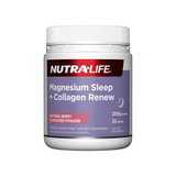 Magnesium Sleep + Collagen Renew By Nutra-Life 250G / Natural Berry Hv/vitamins