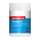 Omega 3 Triple Strength By Nutra-Life 150 Capsules Hv/vitamins