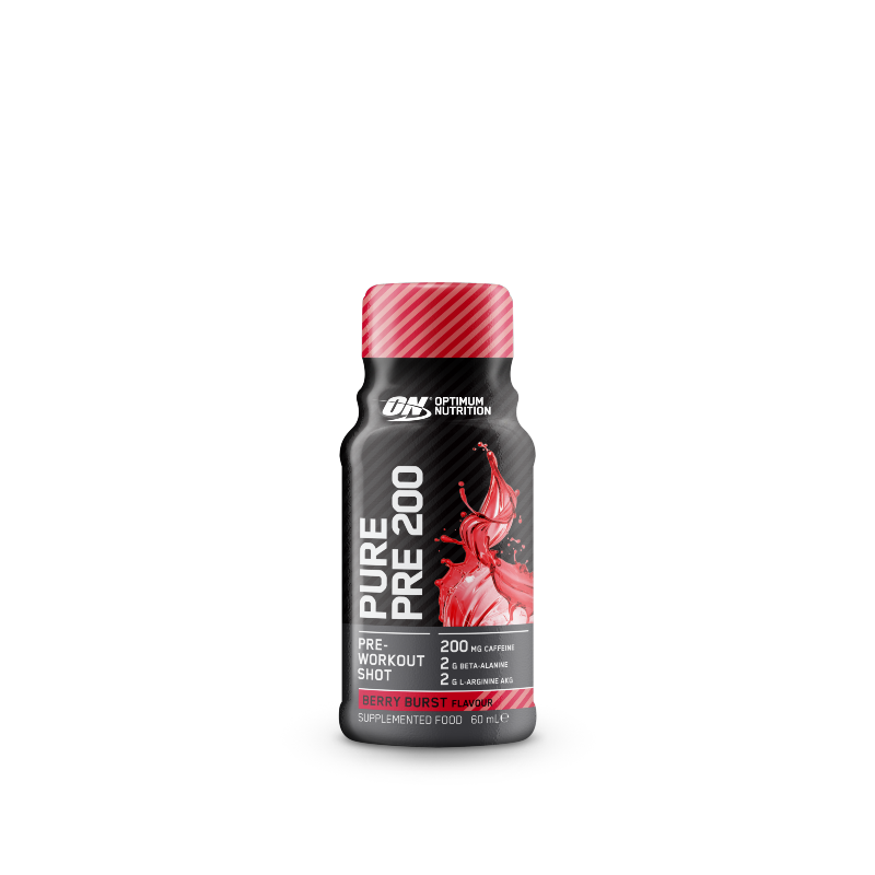 Pure Pre 200 Shot Rtd By Optimum Nutrition 60Ml / Berry Burst Sn/ready To Drink
