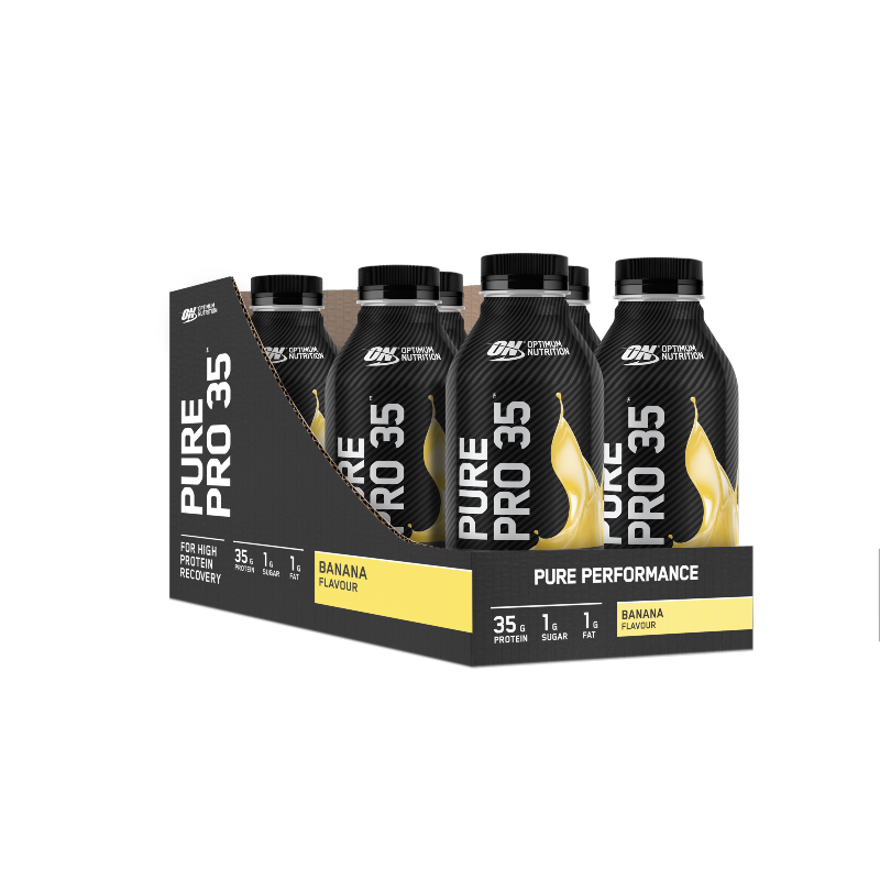 Pure Pro 35 Protein Rtd By Optimum Nutrition Box Of 6 / Banana Protein/ready To Drink
