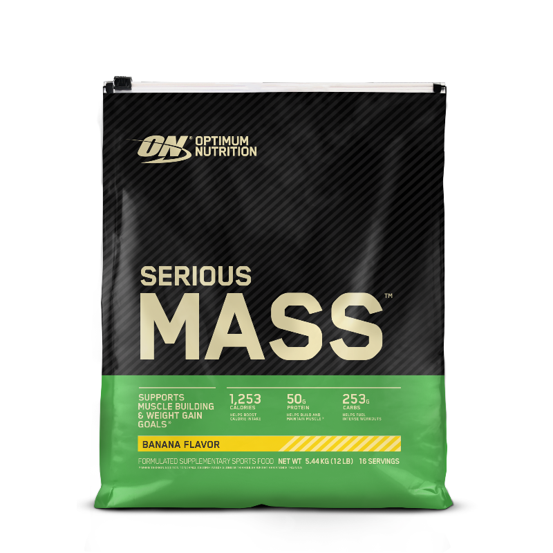 Serious Mass By Optimum Nutrition 12Lb / Banana Protein/mass Gainers