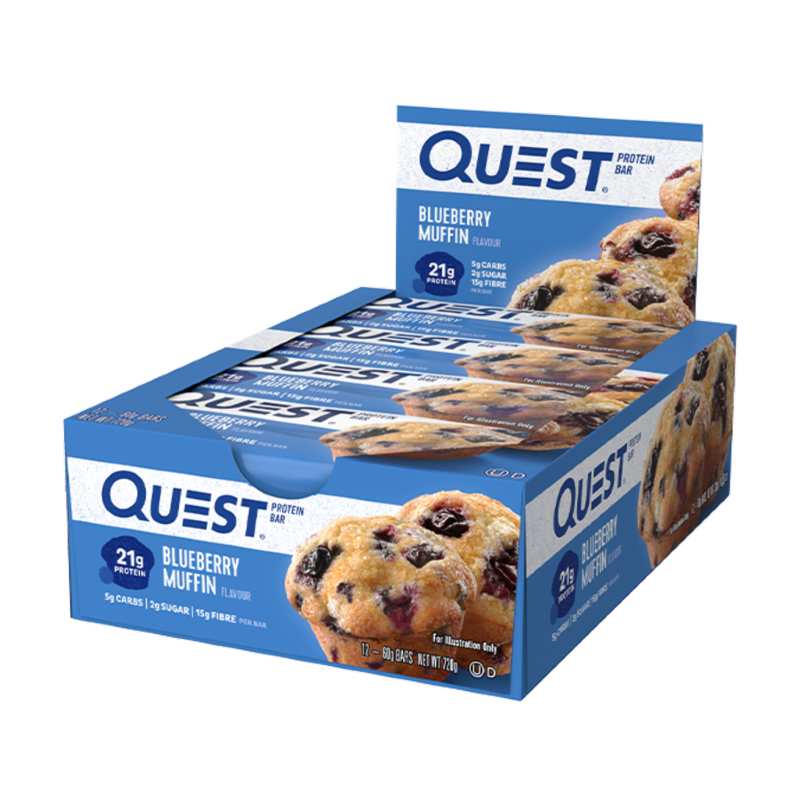 Quest Protein Bars By Nutrition Box Of 12 / Blueberry Muffin Protein/bars & Consumables