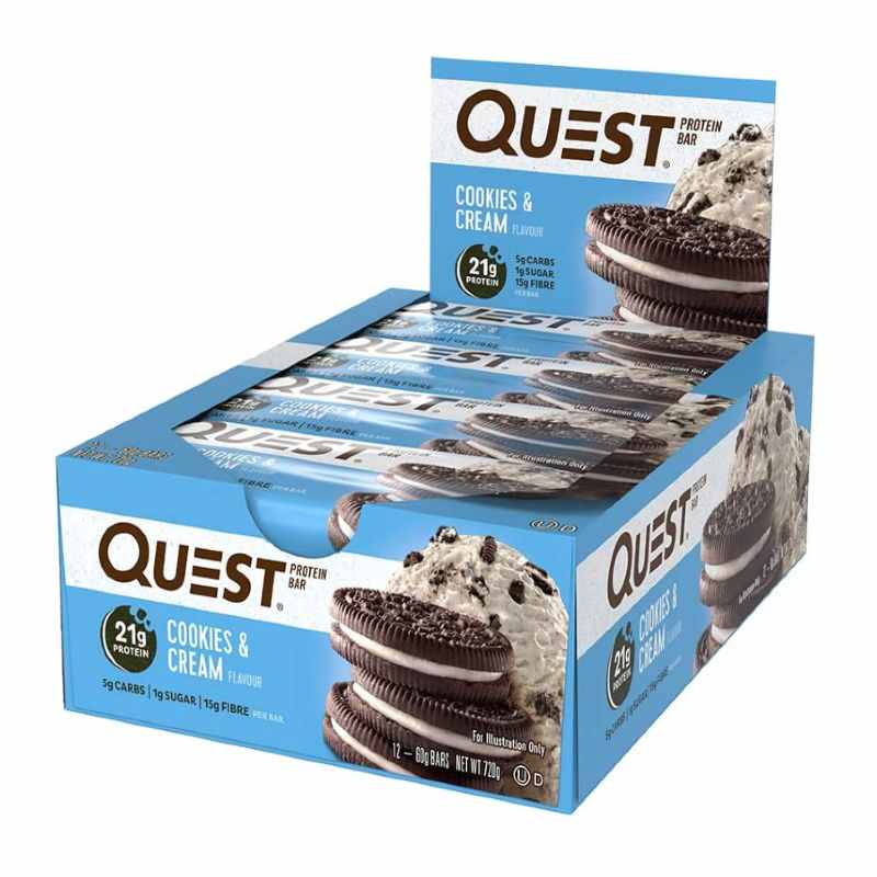 Quest Protein Bars By Nutrition Box Of 12 / Cookies And Cream Protein/bars & Consumables