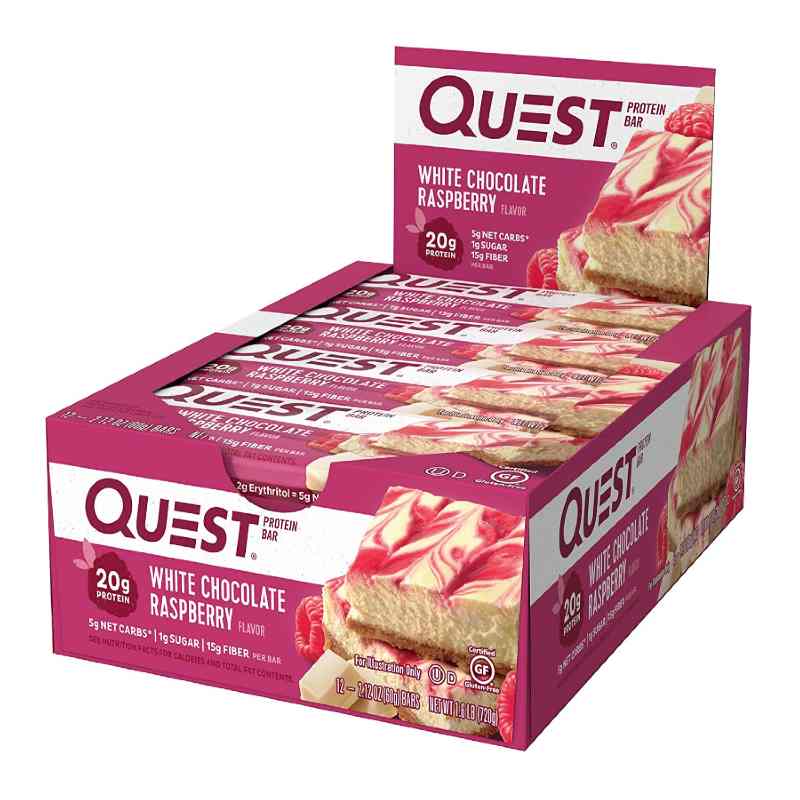 Quest Protein Bars By Nutrition Box Of 12 / White Choc Raspberry Protein/bars & Consumables
