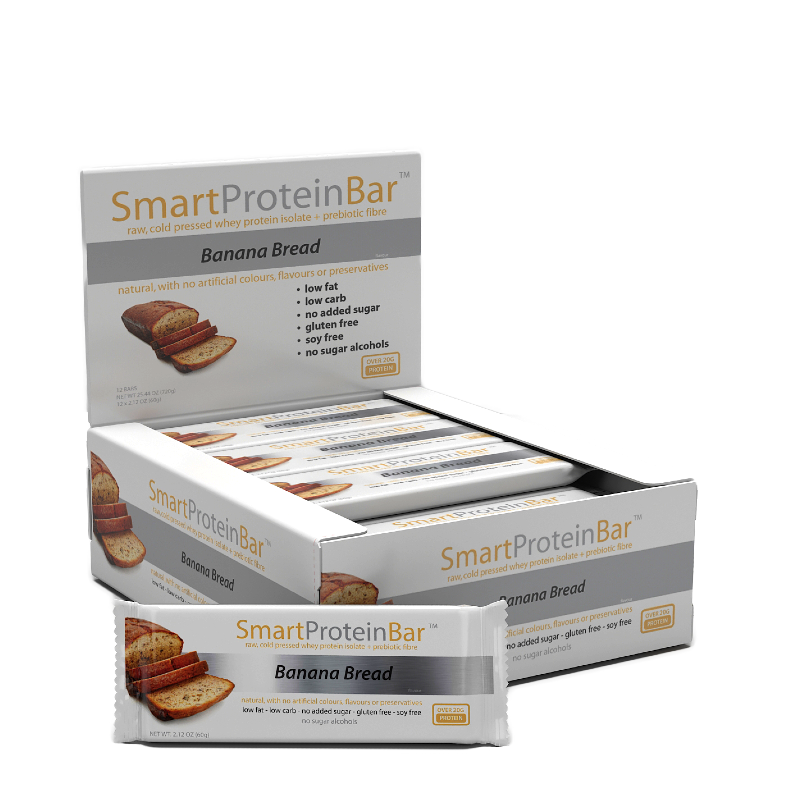 Smart Protein Bar By Diet Solutions Box Of 12 / Banana Bread Protein/bars & Consumables