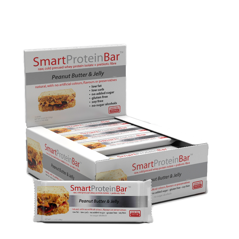 Smart Protein Bar By Diet Solutions Box Of 12 / Peanut Butter Jelly Protein/bars & Consumables