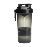 Original2Go Compartment Shaker By Smart Shake 600Ml / Gunsmoke Category/shakers & Bottles